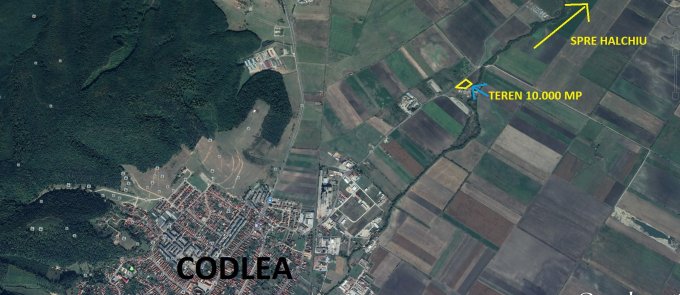 vanzare teren extravilan agricol de la agentie imobiliara cu suprafata de 10000 mp, in zona Nord-Est, orasul Codlea