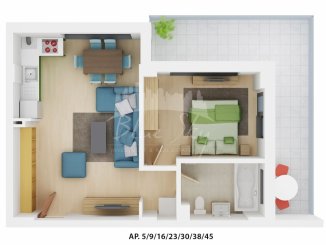 Apartament cu 2 camere de vanzare, confort Lux, Constanta